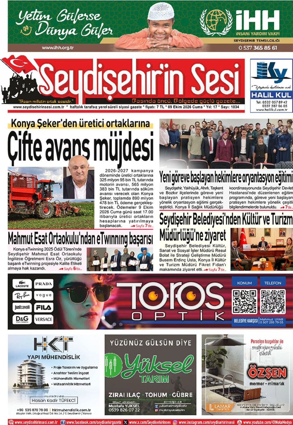 Seydişehir'in Sesi 09 Ekim 2026