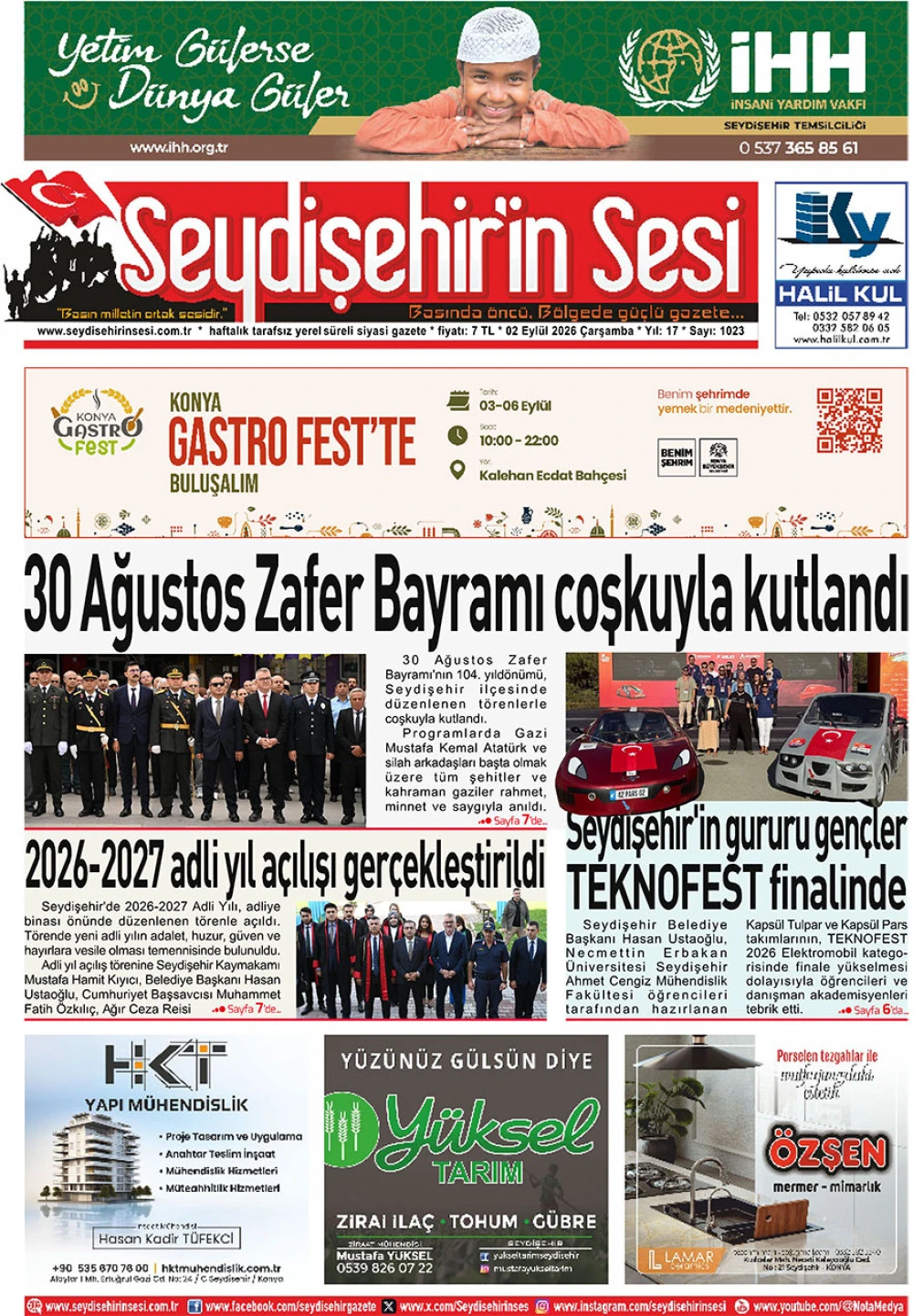 Seydişehir'in Sesi 02 Eyl&uuml;l 2026