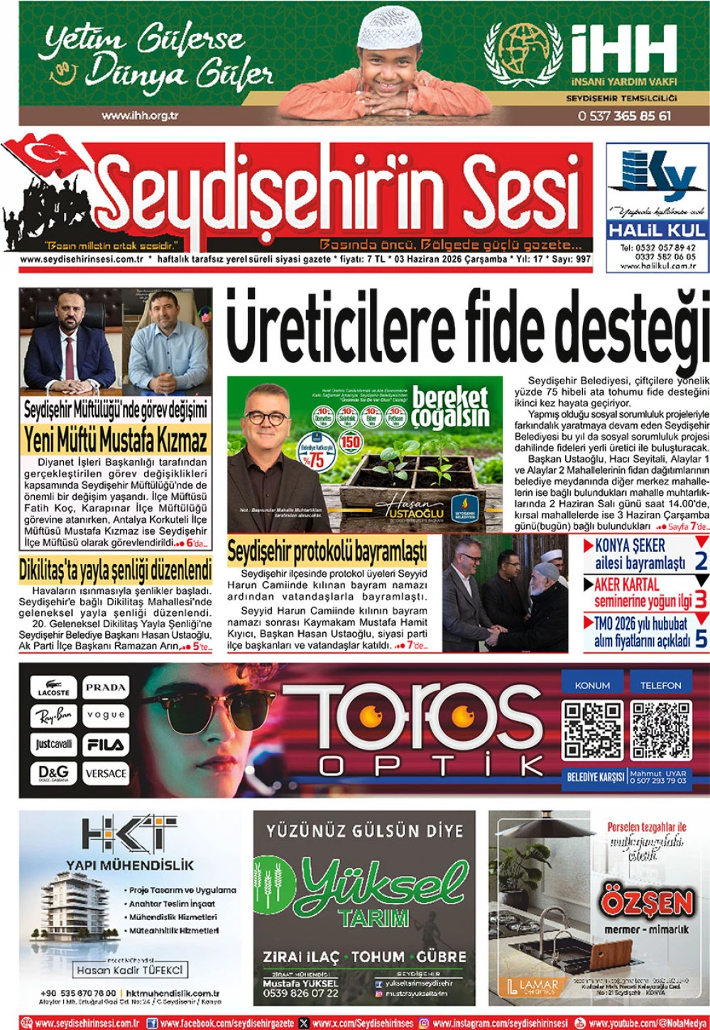 Seydişehir'in Sesi 03 Haziran 2026