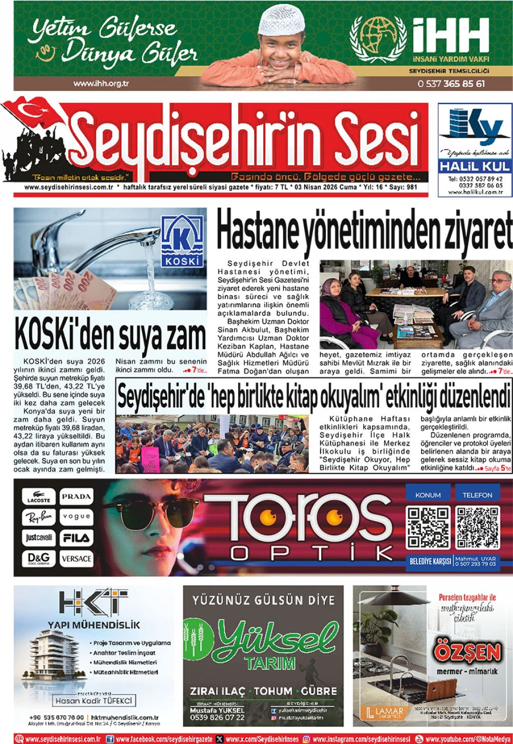 Seydişehir'in Sesi 03 Nisan 2026