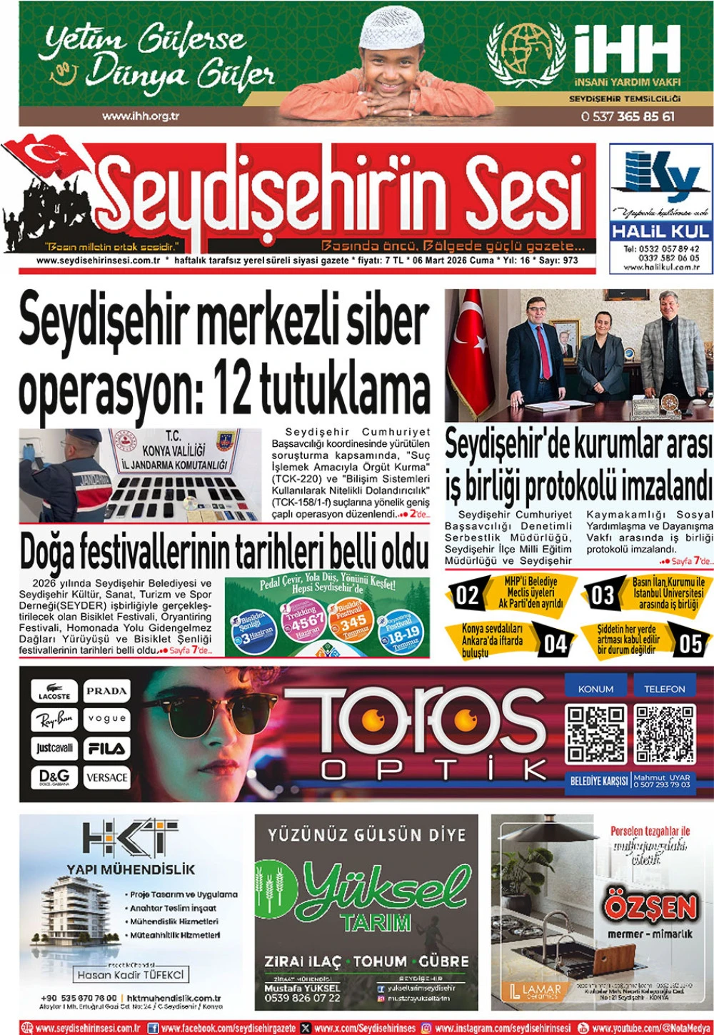Seydişehir'in Sesi 06 Mart 2026