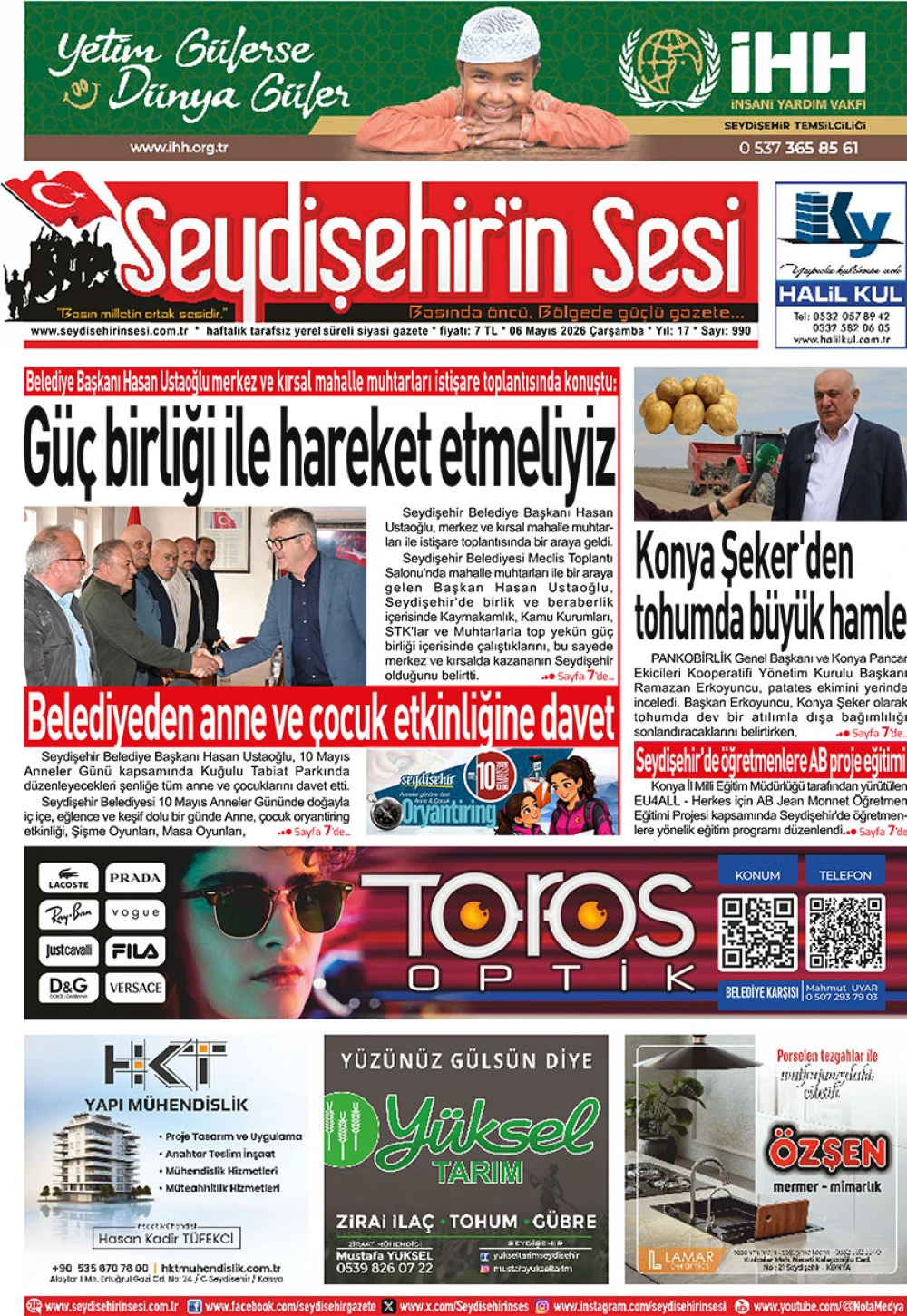 Seydişehir'in Sesi 06 Mayıs 2026