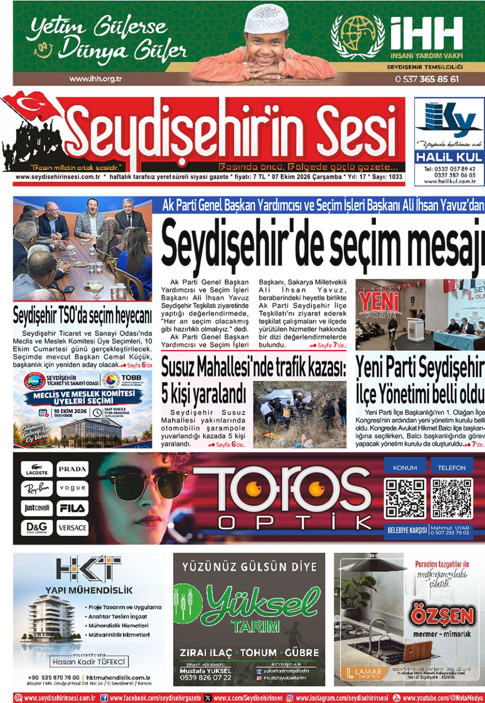 Seydişehir'in Sesi 07 Ekim 2026