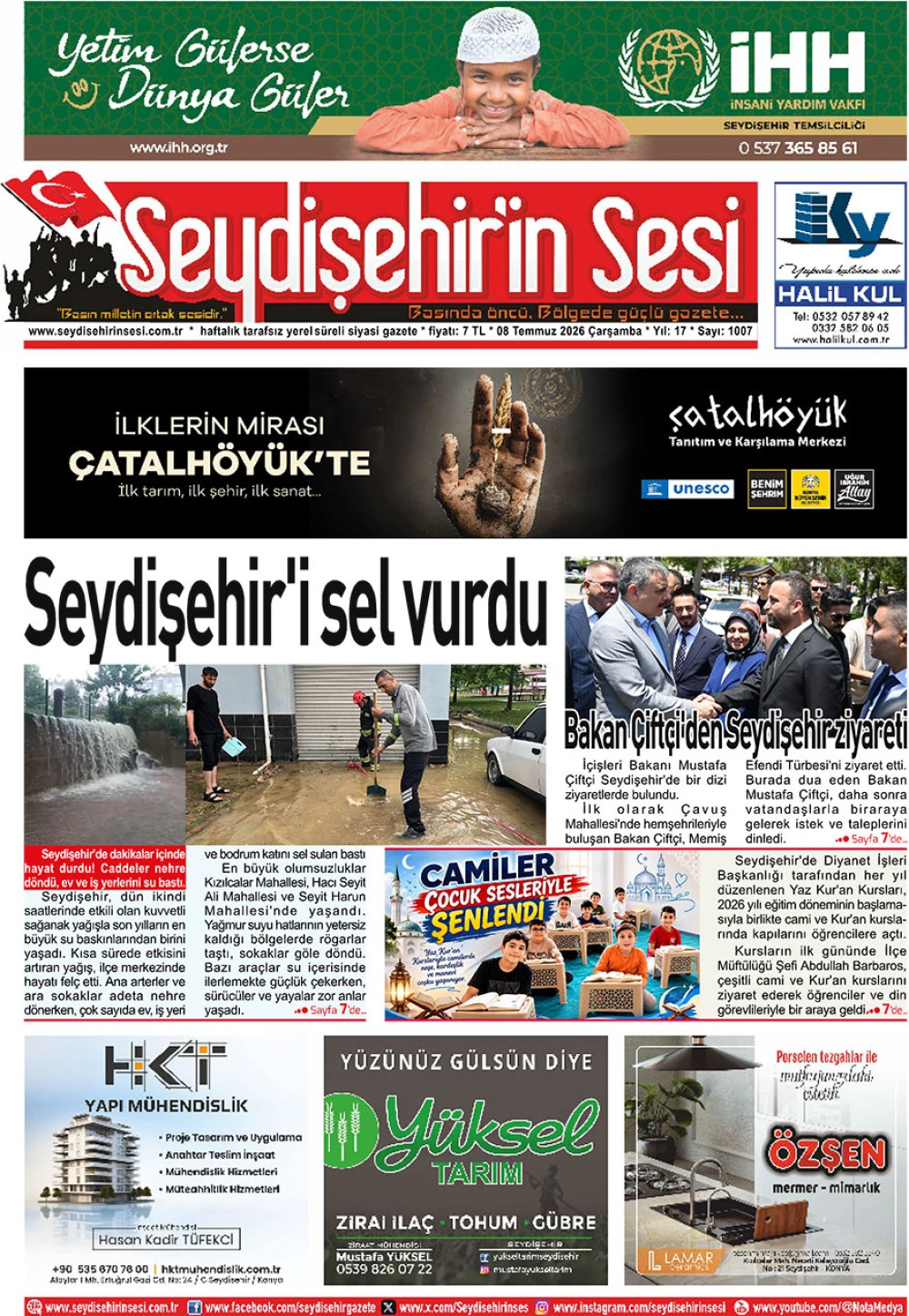 Seydişehir'in Sesi 08 Temmuz 2026