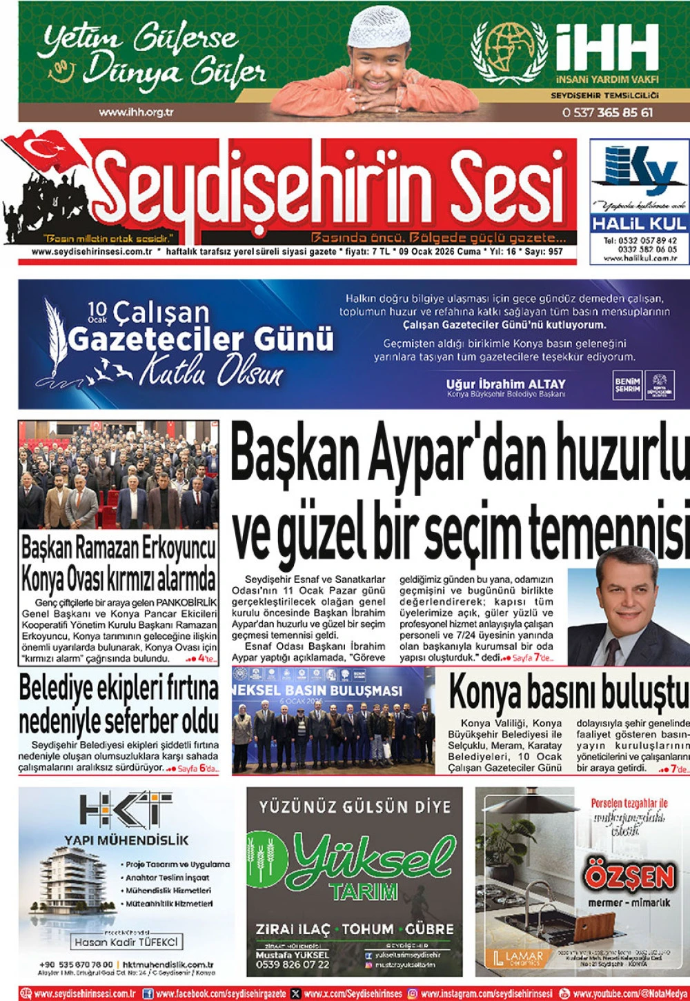 Seydişehir'in Sesi 09 Ocak 2026
