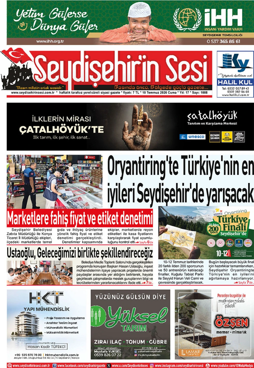 Seydişehir'in Sesi 10 Temmuz 2026