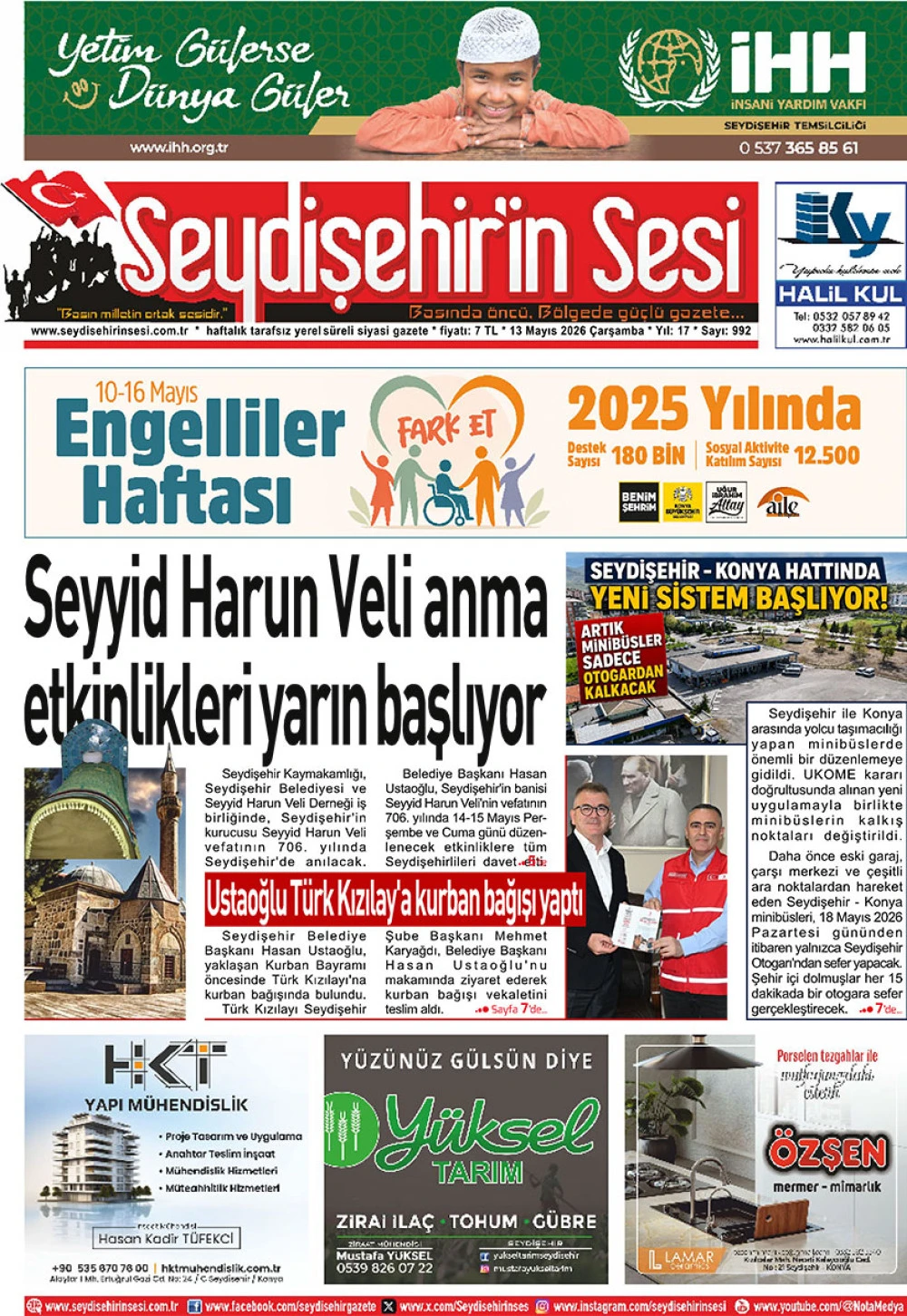 Seydişehir'in Sesi 13 Mayıs 2026