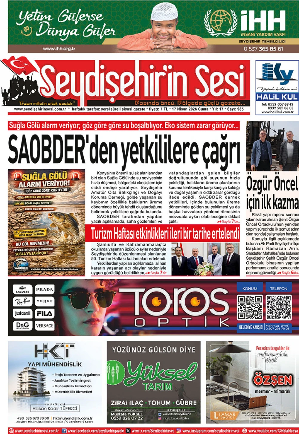 Seydişehir'in Sesi 17 Nisan 2026
