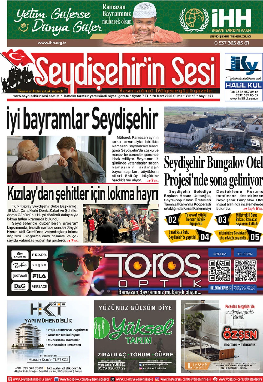 Seydişehir'in Sesi 20 Mart 2026