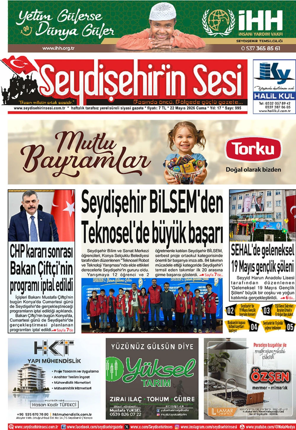 Seydişehir'in Sesi 22 Mayıs 2026