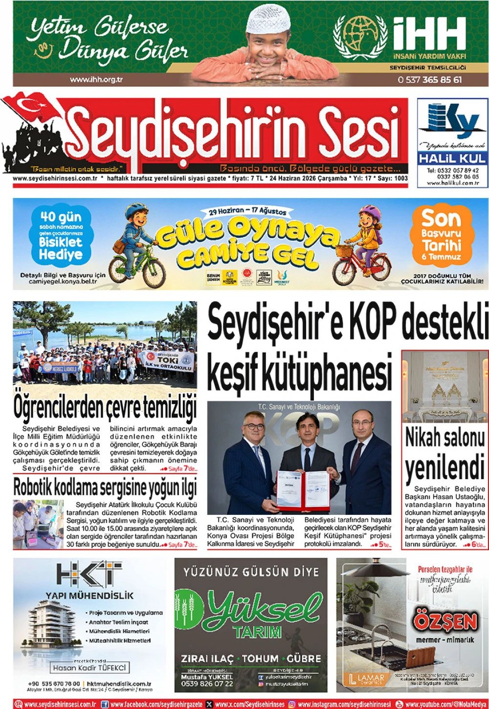 Seydişehir'in Sesi 24 Haziran 2026
