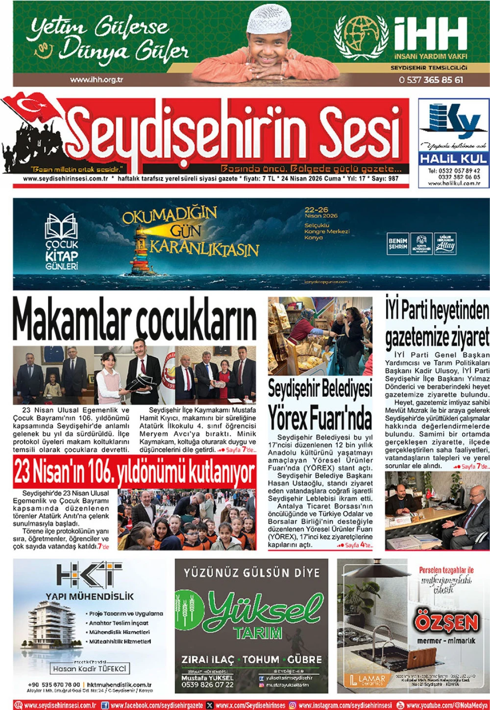 Seydişehir'in Sesi 24 Nisan 2026