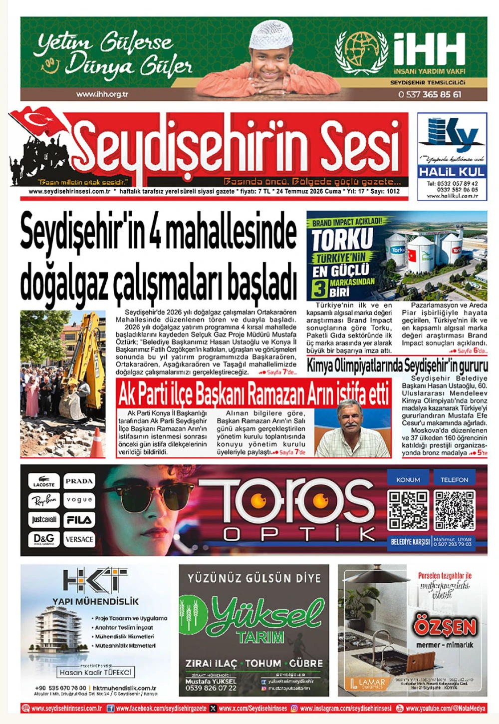 Seydişehir'in Sesi 24 Temmuz 2026