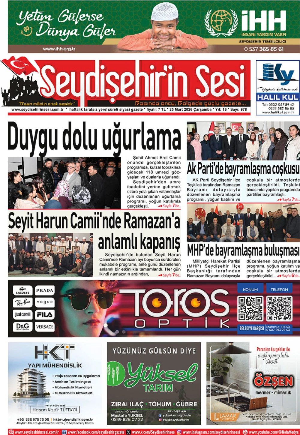 Seydişehir'in Sesi 25 Mart 2026