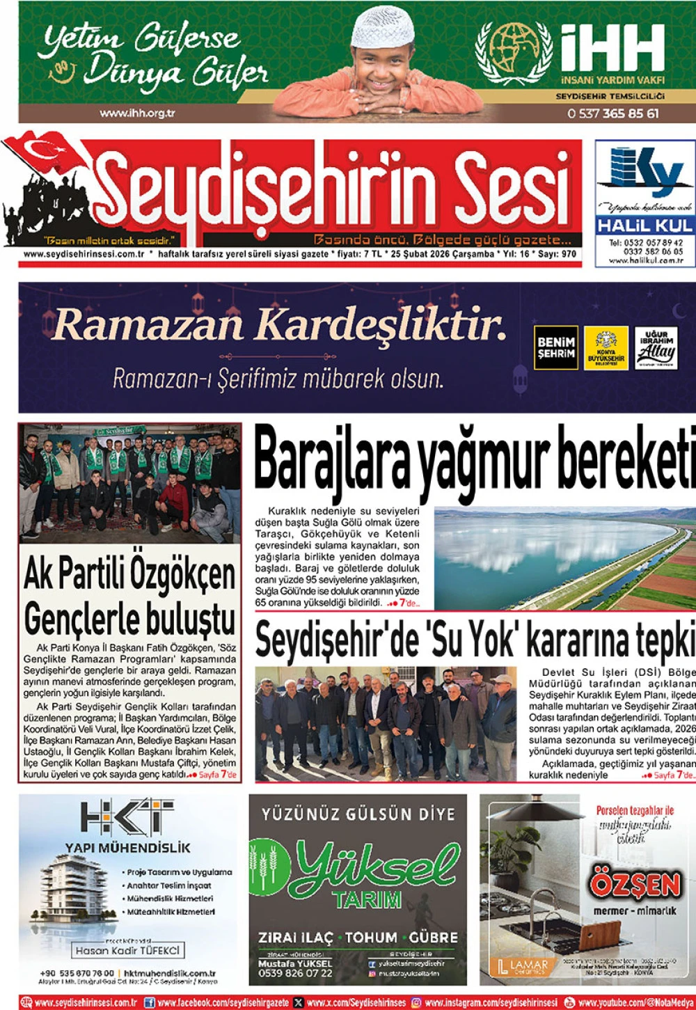 Seydişehir'in Sesi 25 Şubat 2026