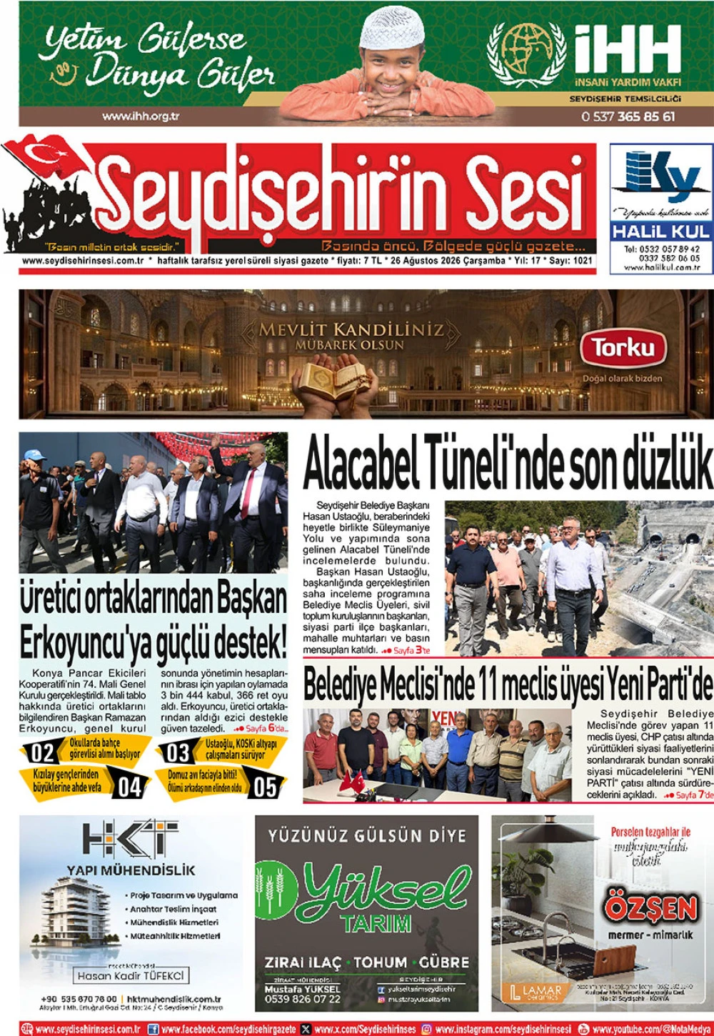 Seydişehir'in Sesi 26 Ağustos 2026