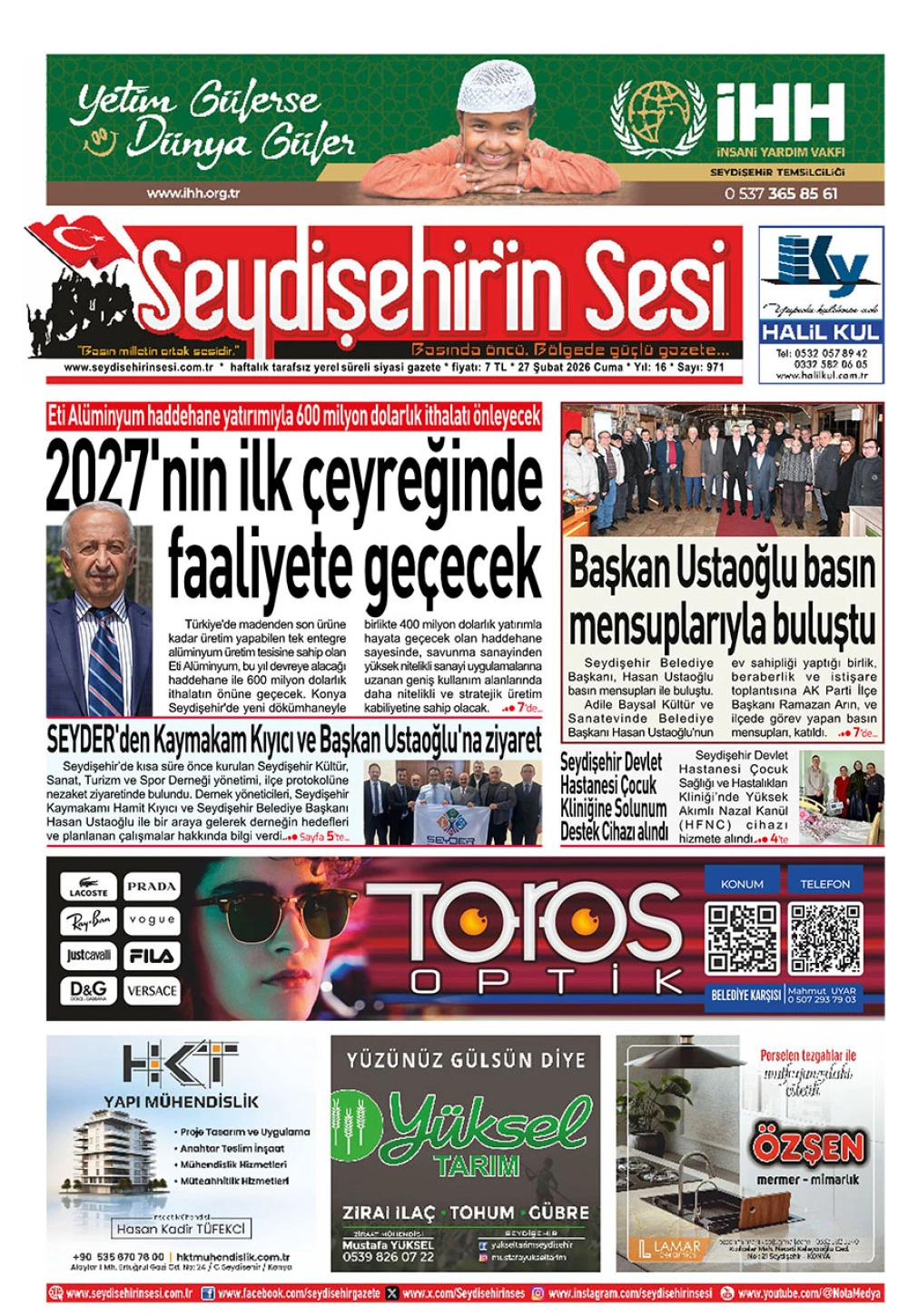 Seydişehir'in Sesi 27 Şubat 2026