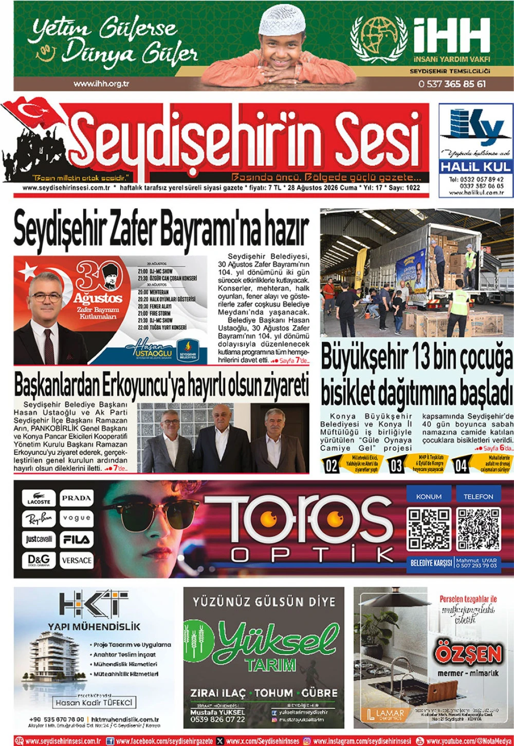 Seydişehir'in Sesi 28 Ağustos 2026