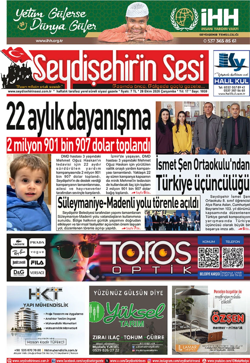 Seydişehir'in Sesi 28 Ekim 2026