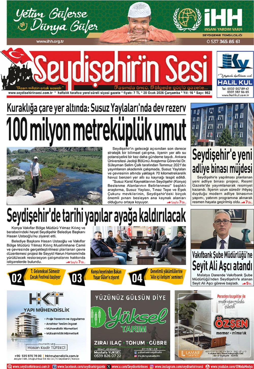 Seydişehir'in Sesi 28 Ocak 2026