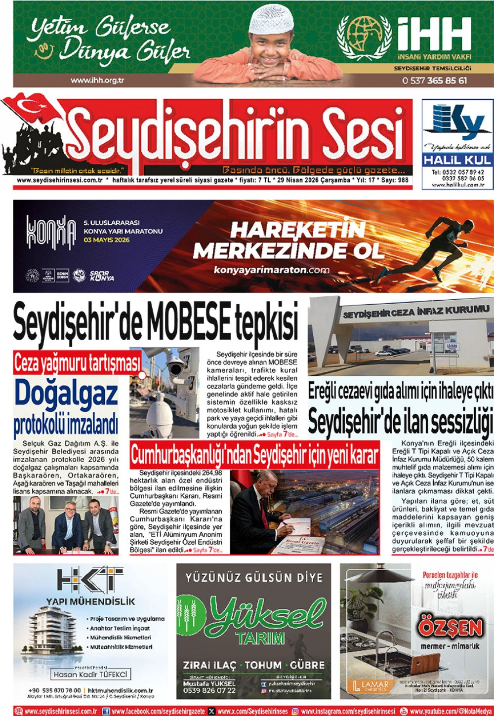 Seydişehir'in Sesi 29 Nisan 2026