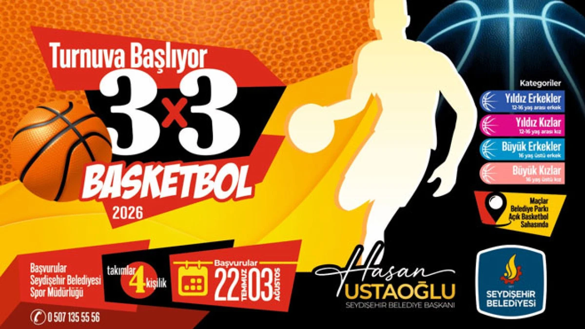 3x3 basketbol turnuvası başvuruları başladı