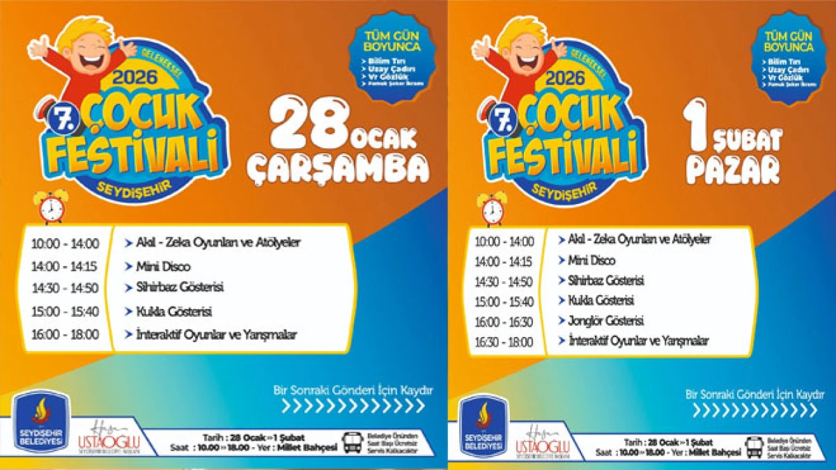 7. Geleneksel S&ouml;mestr &Ccedil;ocuk Festivali başlıyor