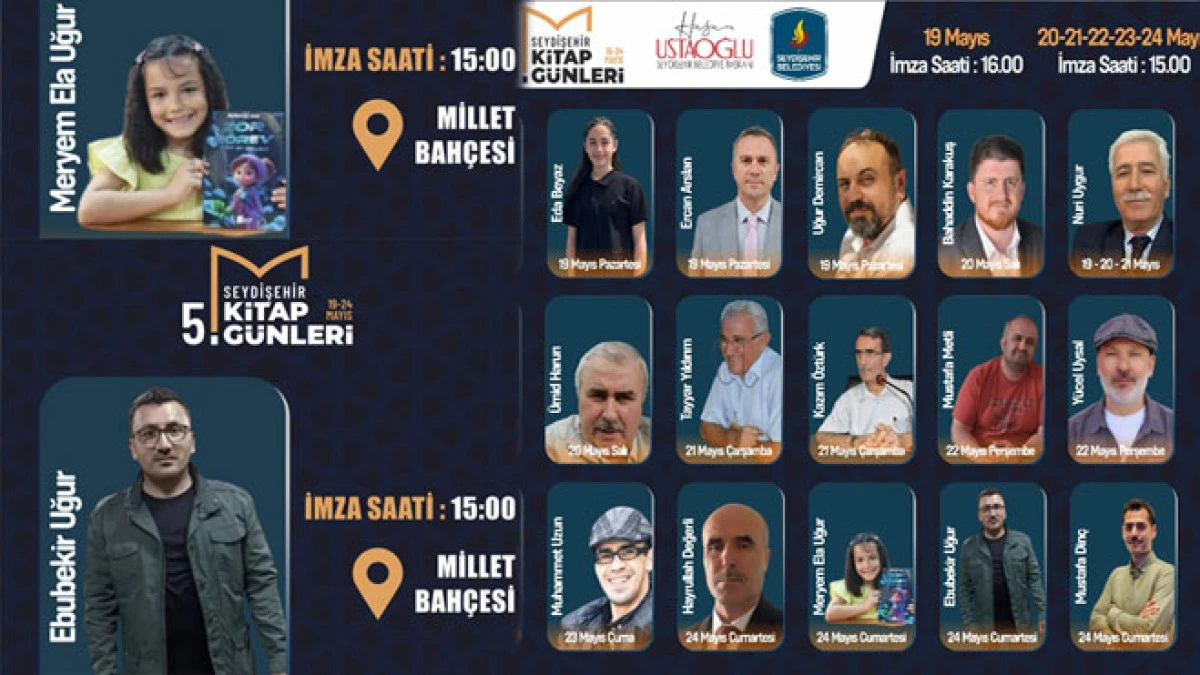 Baba-Kız Yazarlar, Seydişehir 5. Kitap Günleri’nde okurlarıyla buluşacak