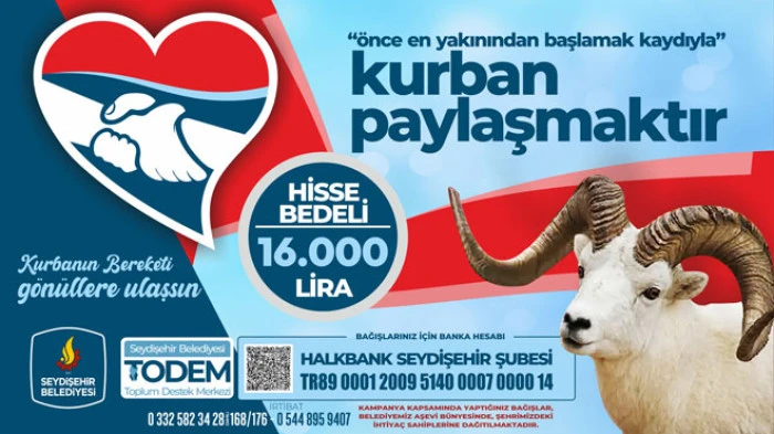 Belediye aşevi, kurban hisse bağış kampanyası başlattı