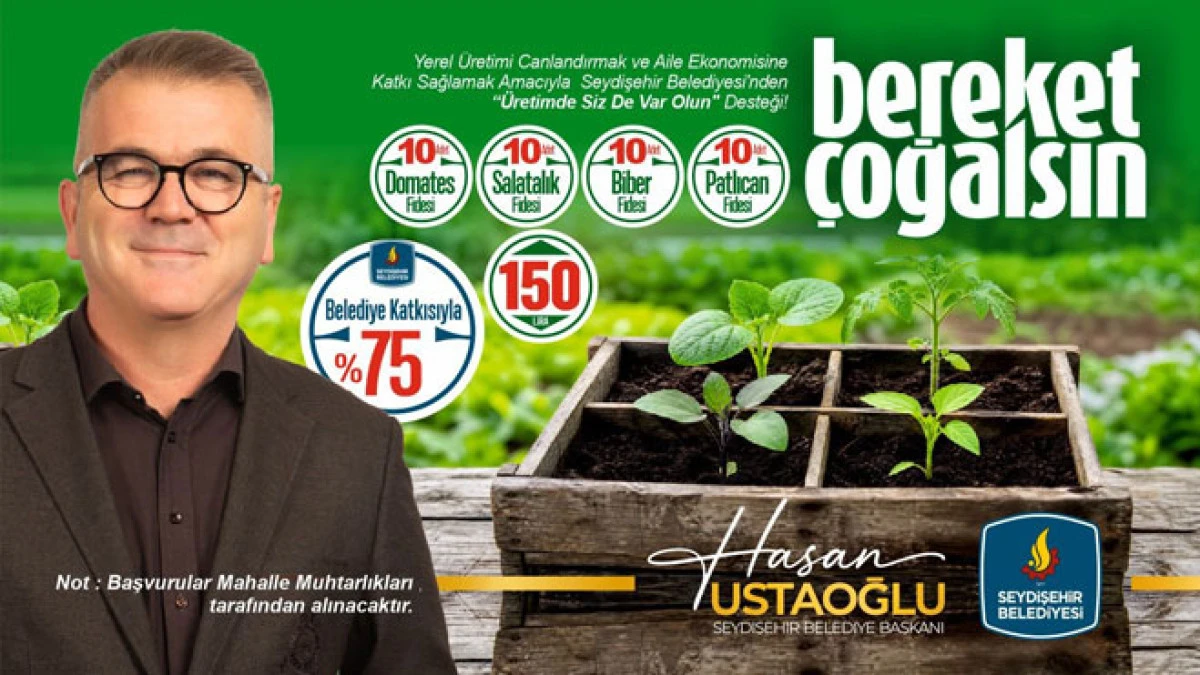 Belediyeden &uuml;reticilere fide desteği