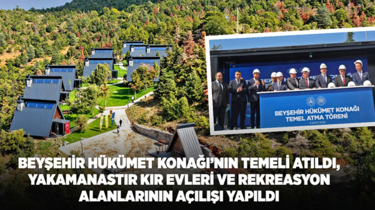 Beyşehir g&ouml;l manzaralı bungalovlar hizmete girdi