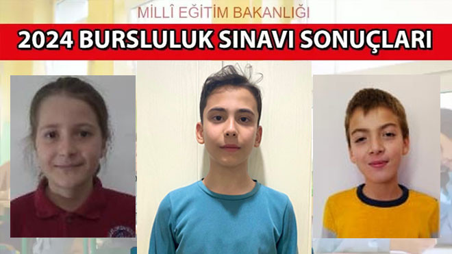 Bursluluk sınavında üç öğrenci Türkiye 1.si oldu