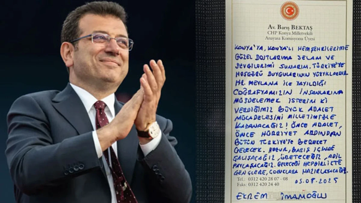 Cezaevindeki İmamoğlu'ndan Konyalılara mesaj var