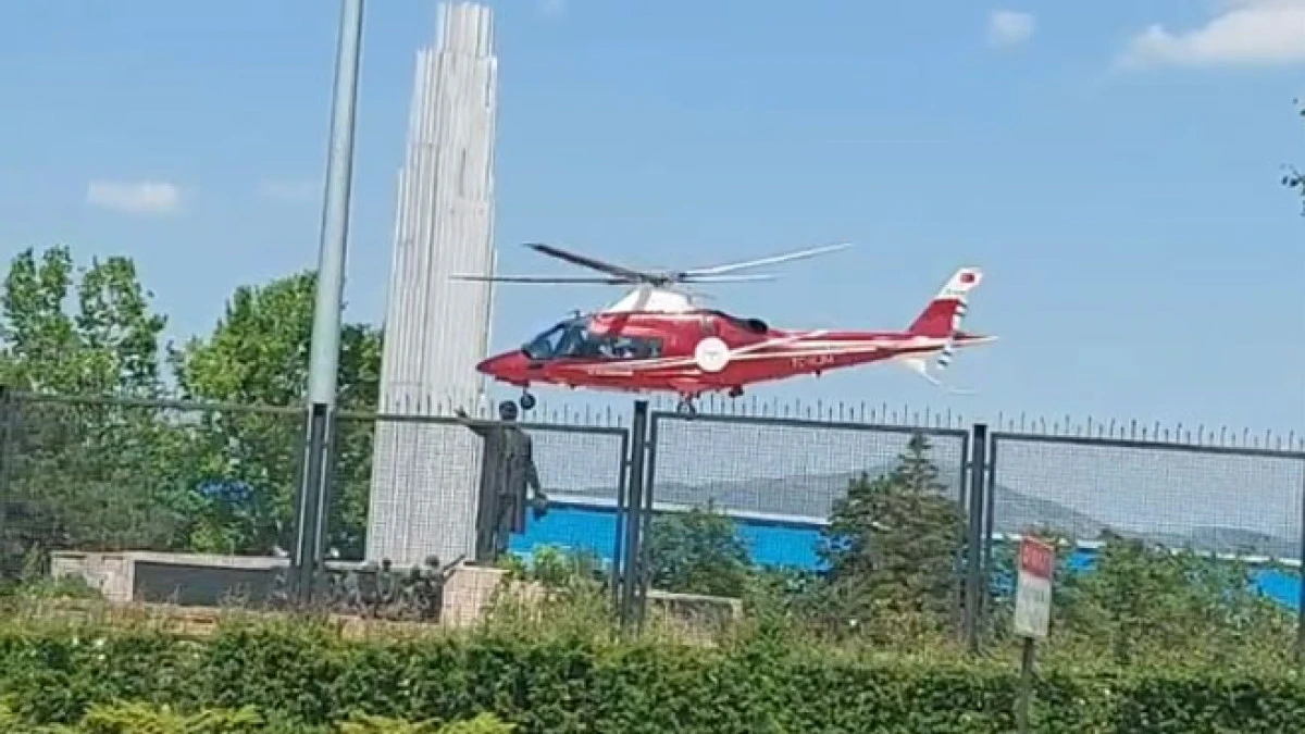 Hava ambulansı kalp krizi geçiren hasta için havalandı