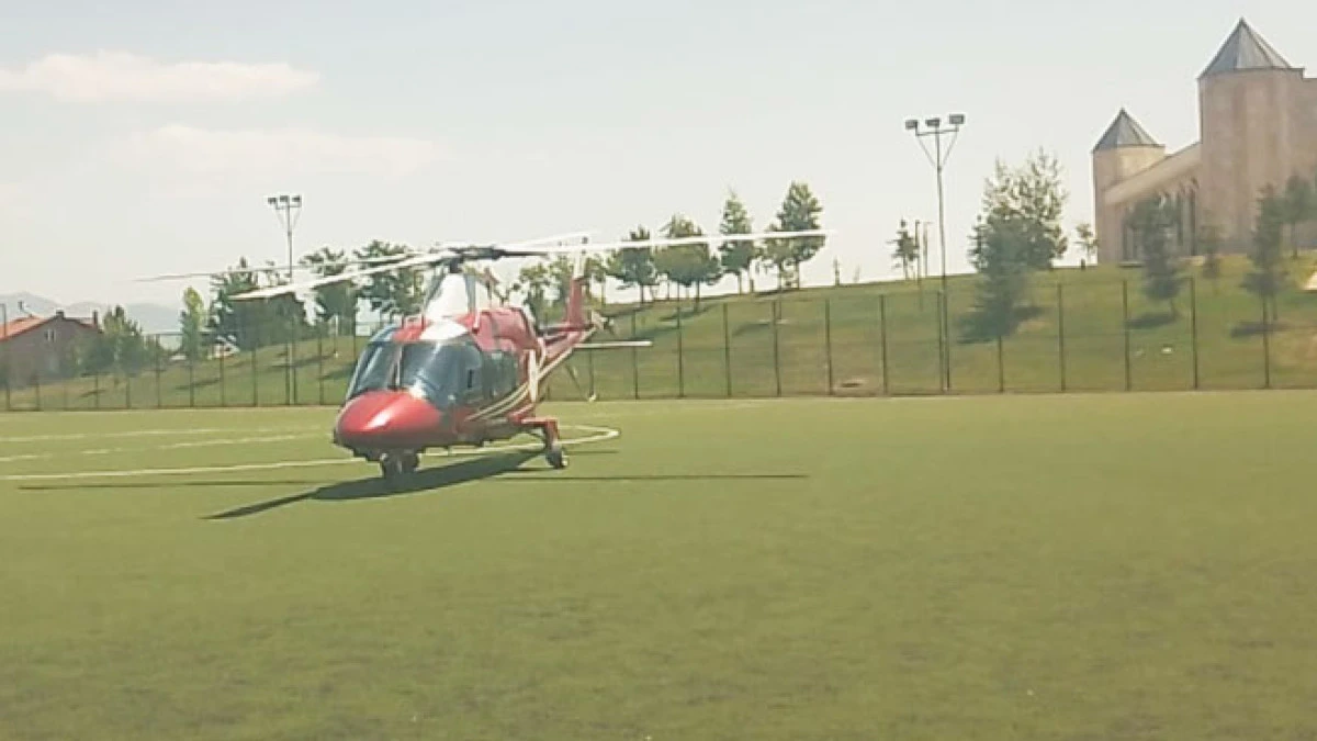 Hava ambulansı kalp krizi ge&ccedil;iren hasta i&ccedil;in havalandı