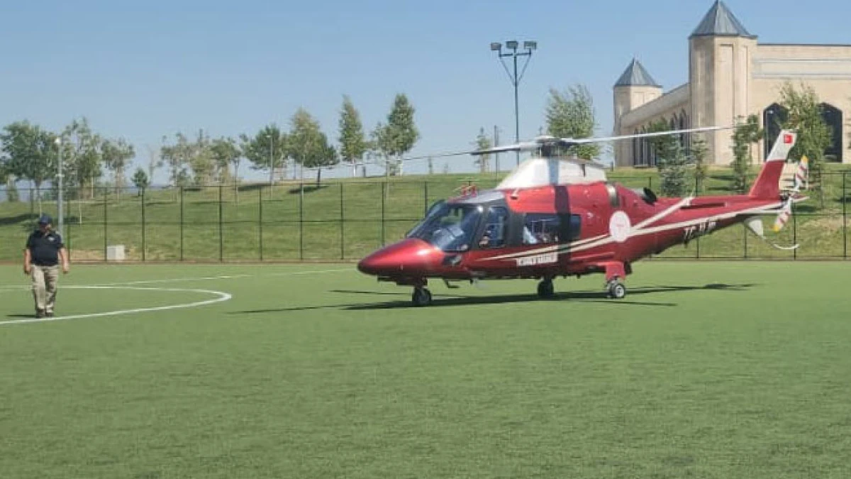 Hava ambulansı koah hastası için havalandı