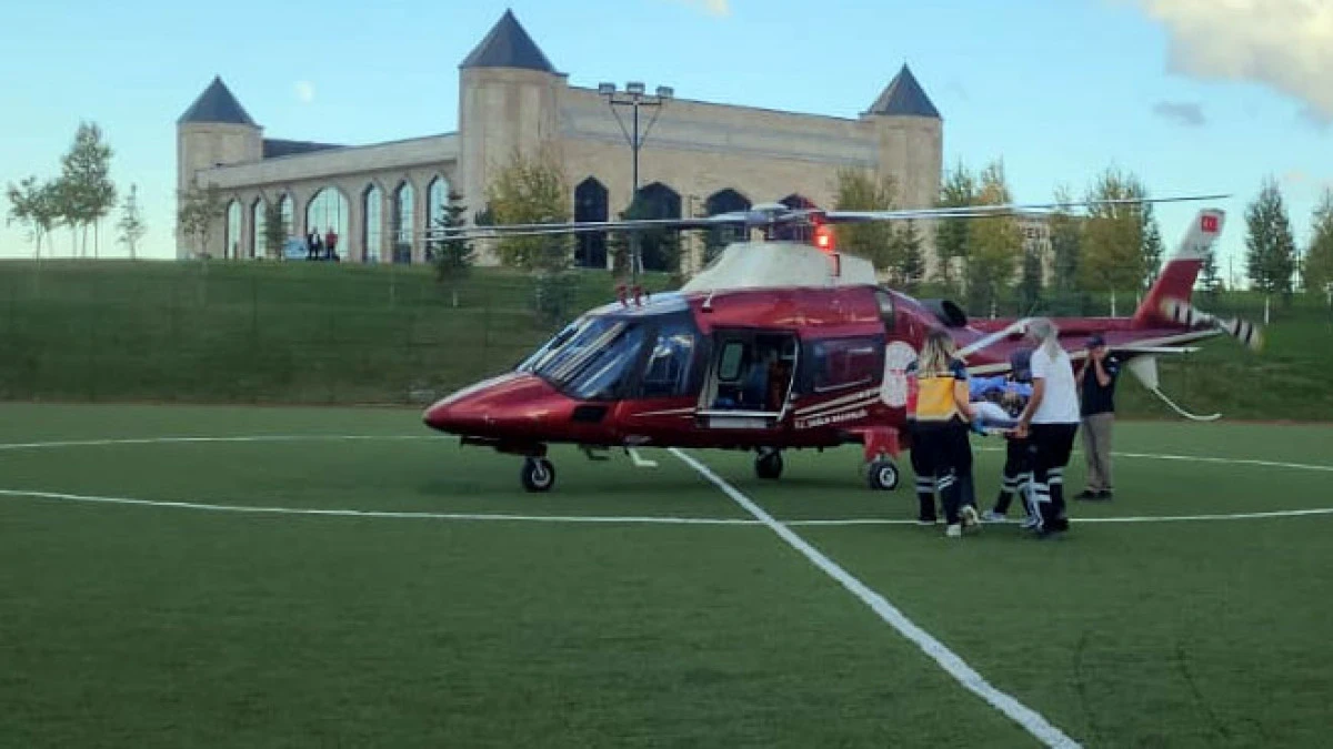 Kalp krizi geçiren hasta helikopterle Konya’ya sevk edildi