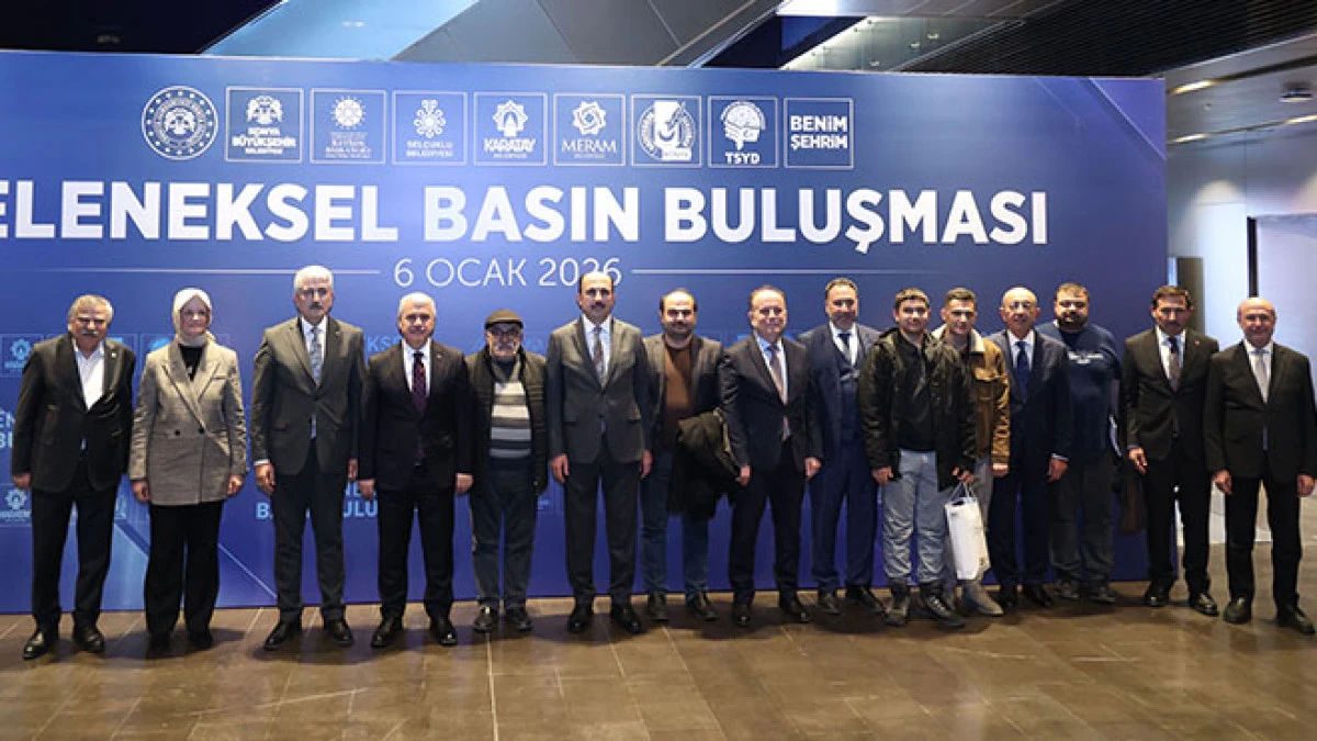 Konya basın camiası geleneksel basın buluşmasında bir araya geldi