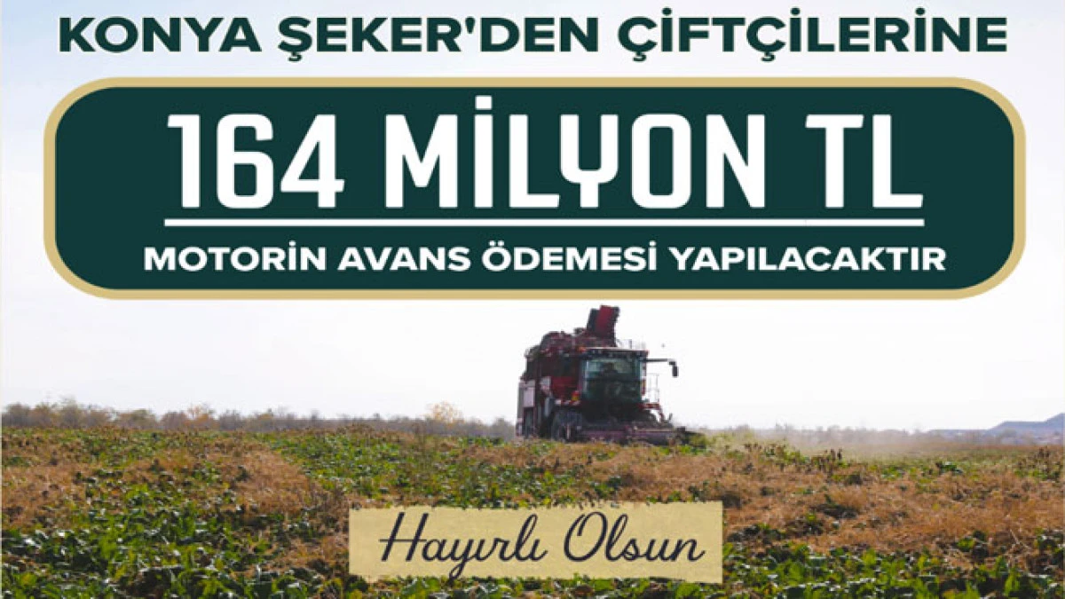 Konya Şeker’den avans müjdesi