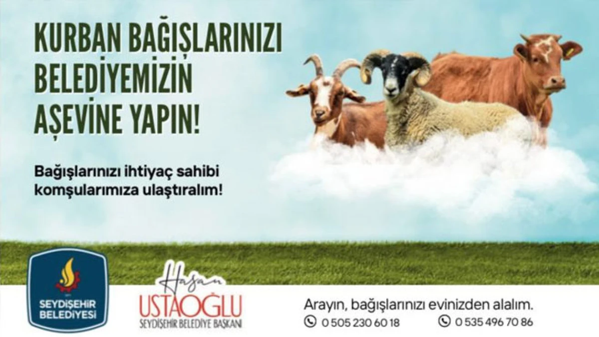 Seydişehir Belediyesi Aşevi'nden Kurban bağışı çağrısı