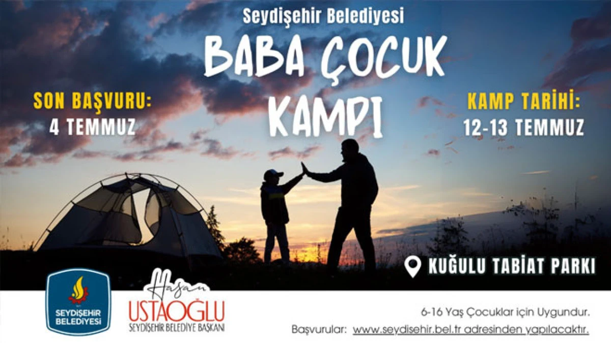 Seydişehir Belediyesi geleneksel baba çocuk kampı başlıyor