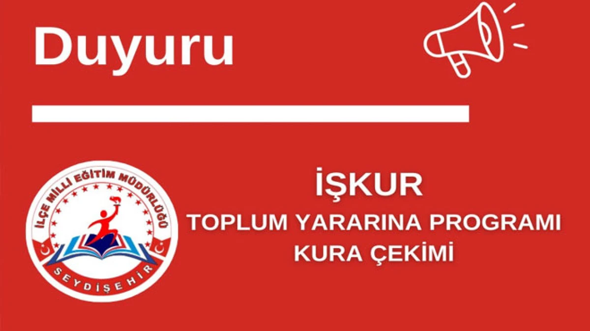 Seydişehir’de TYP kapsamında kura çekimi yapılacak