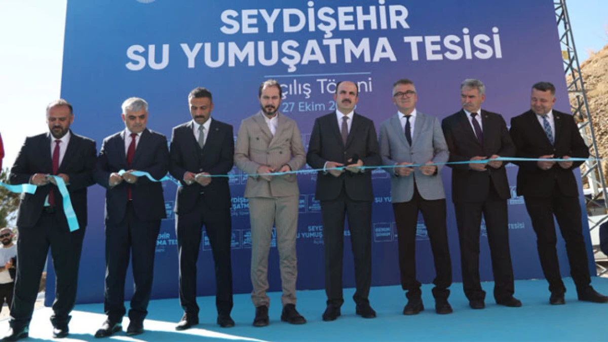 Seydişehir’e kazandırılan 65 milyon liralık su yumuşatma tesisini açtı   