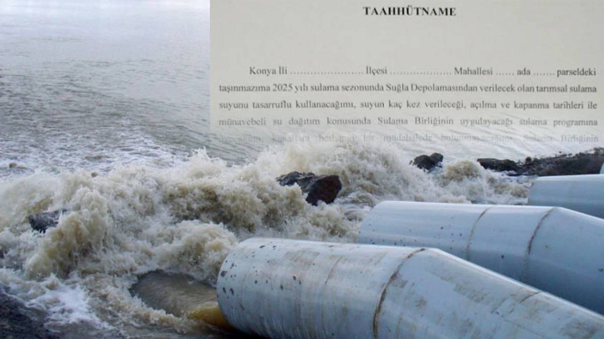 Seydişehirli çiftçiye sulama için taahhütname şartı