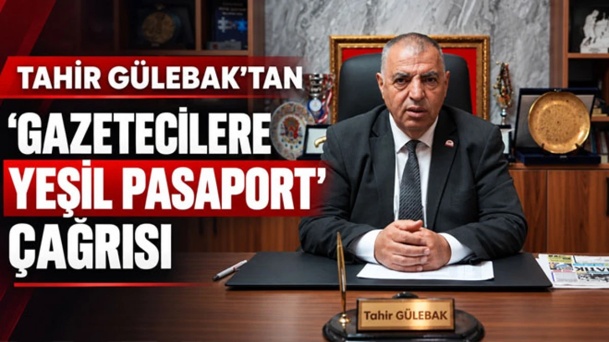 Tahir G&uuml;lebak&rsquo;tan 'Gazetecilere Yeşil Pasaport' &ccedil;ağrısı