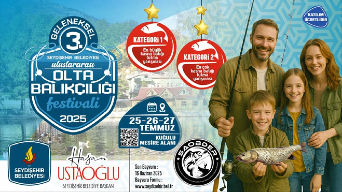 Uluslararası Geleneksel 3. Olta Balıkçılığı Festivali başvuruları başladı