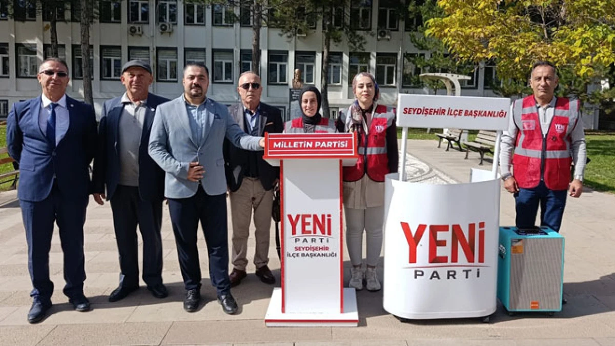 Yeni Parti Seydişehir&rsquo;de &uuml;ye kayıt standı a&ccedil;tı